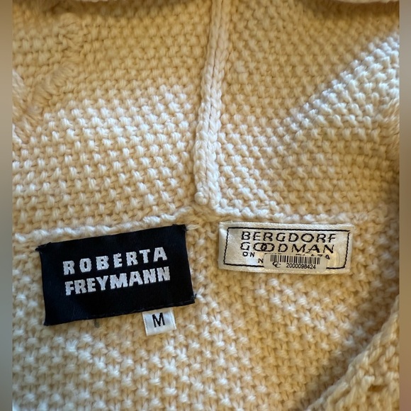 Roberta Freymann Vintage Heavy Knit Scallop Embroider Tunic Sweater Size Medium - Picture 5 of 5